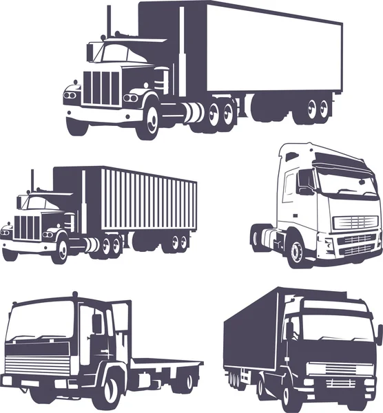 Vrachtwagens vector — Stockvector