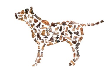 Silhouette of a dog clipart