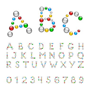 Merry font bead clipart