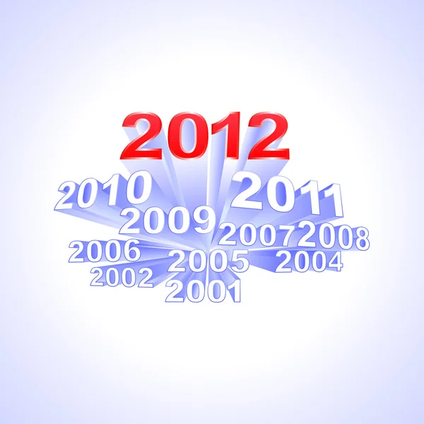 Monumentální nápis "2012" — Stockový vektor