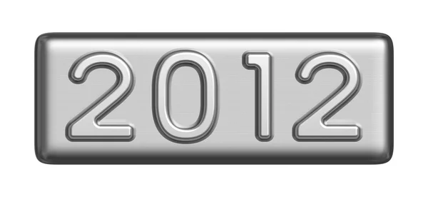 New Year 2012 metal sign — Stock Photo, Image