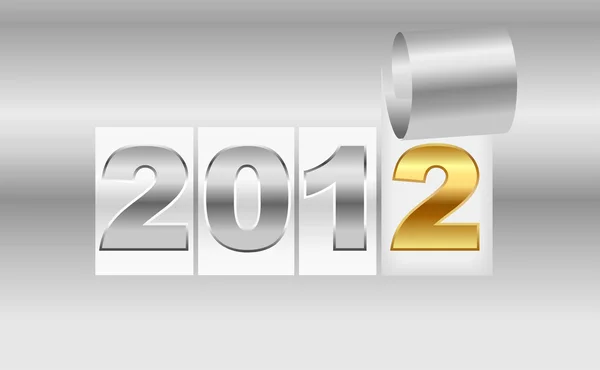 New Year's 2012 metallic background — Stock Vector