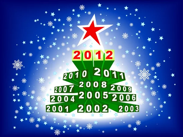 크리스마스 트리 2012 — 스톡 벡터