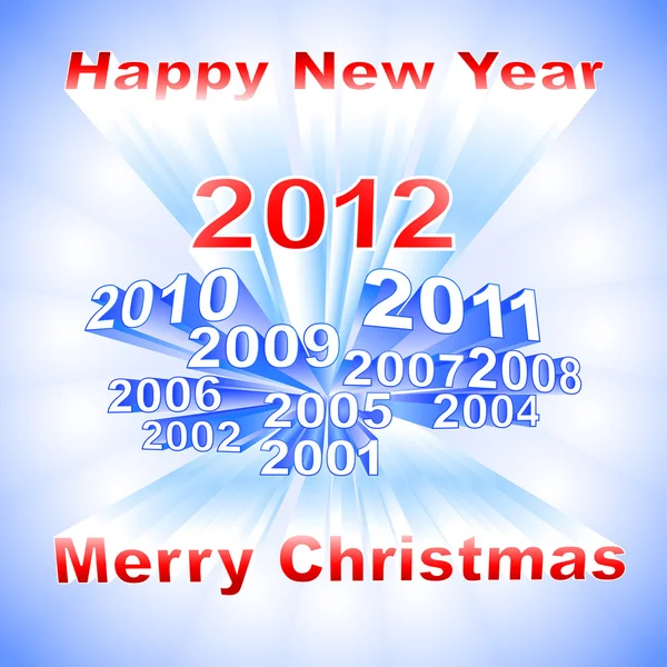 Ano Novo 2012 fundo de luz — Vetor de Stock