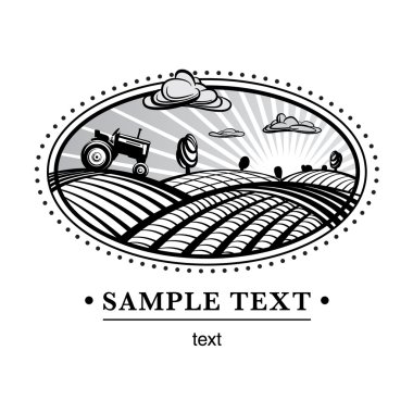 Agriculture landscape clipart