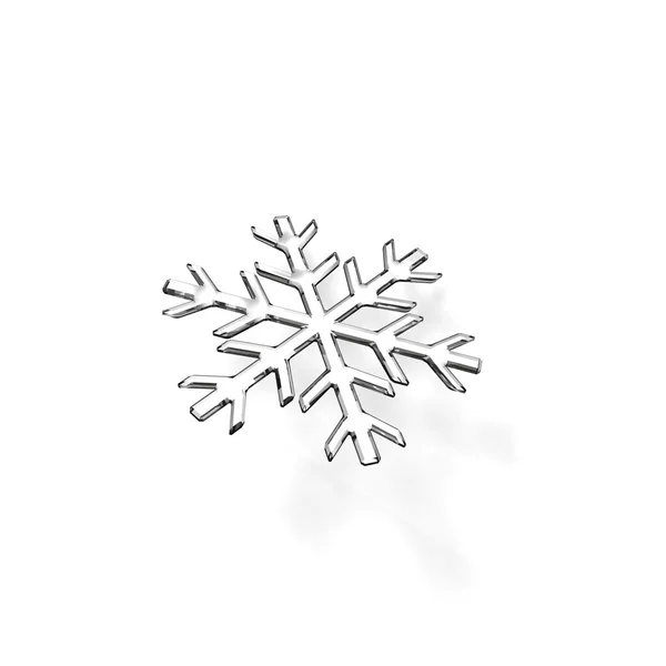 Gray glass snowflake — Stock Photo, Image
