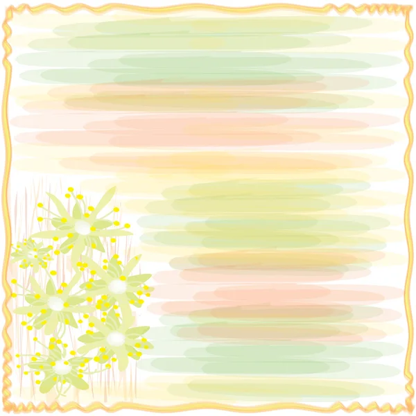 Tarjeta floral de invitación en el diseño de acuarela — Vector de stock
