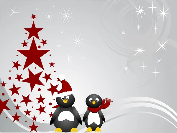 Пингвинское Рождество — стоковый вектор