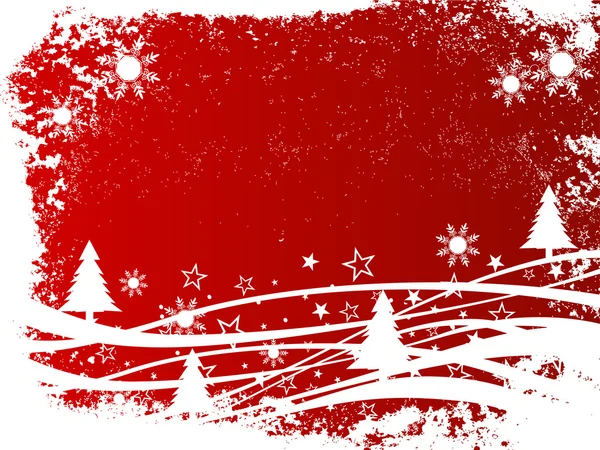 Vinter scen - julkort — Stock vektor