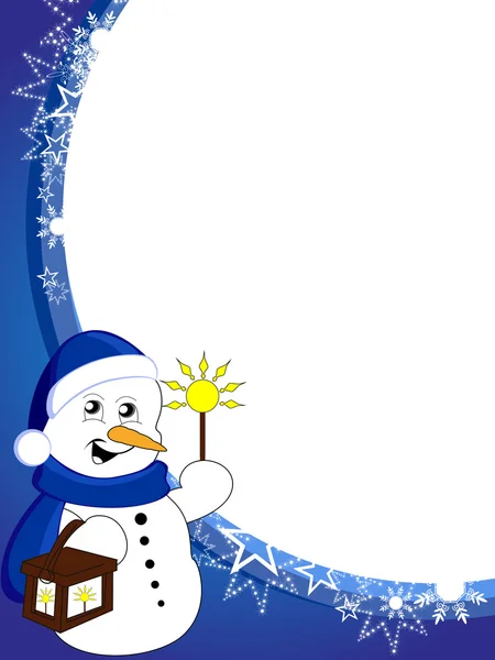 Bonhomme de neige drôle — Image vectorielle