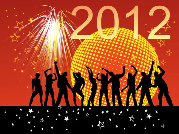 Véspera de ano novo 2012 — Vetor de Stock