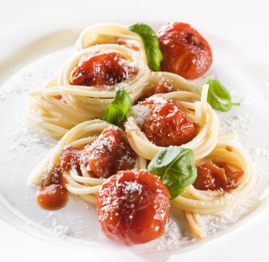 Pasta with tomato sauce clipart