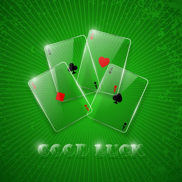 Szkło pokera ACE. — Wektor stockowy
