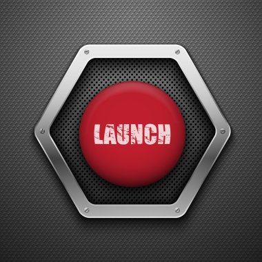 Launch button. clipart