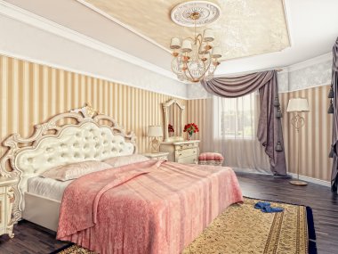 Luxury bedroom clipart