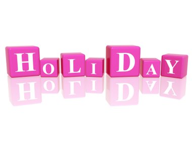 Holiday in 3d cubes clipart