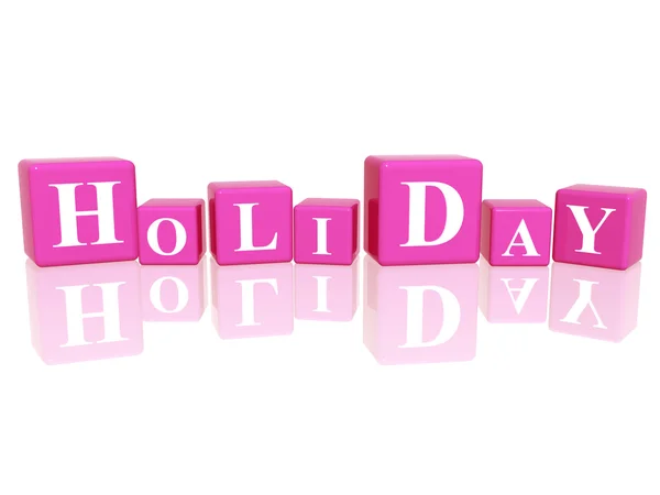 Holiday in 3d cubes — Stock Photo, Image