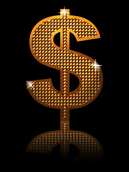Λάμπει το σύμβολο του δολαρίου — Φωτογραφία Αρχείου