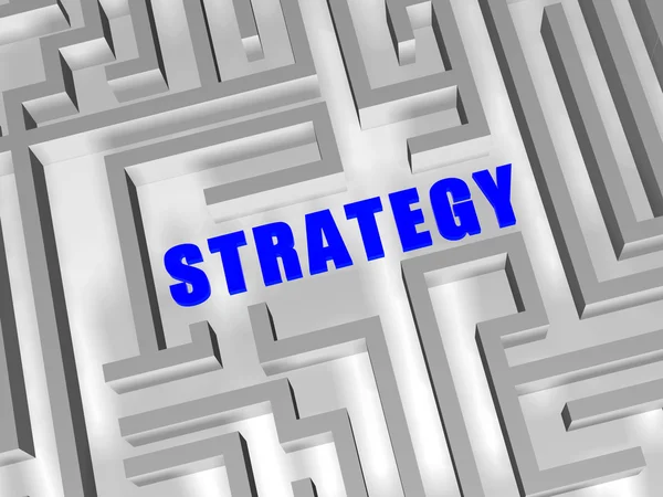 Blaue Strategie im Labyrinth — Stockfoto