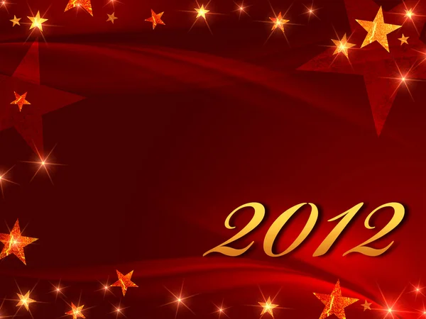 2012 with gold stars — Stock Photo, Image
