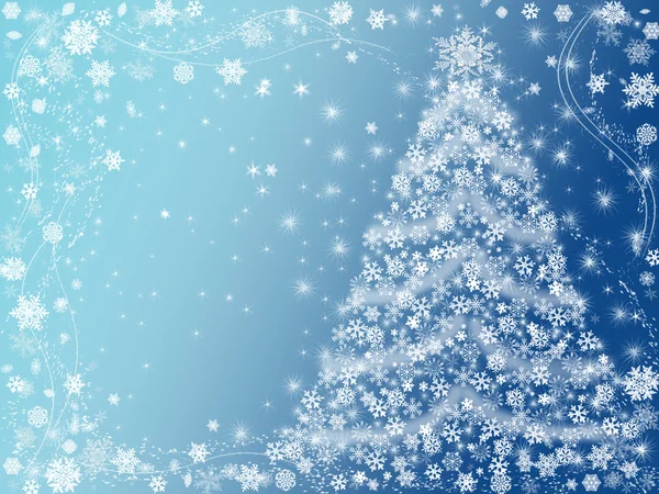 Christmas tree blue — Stock Photo, Image