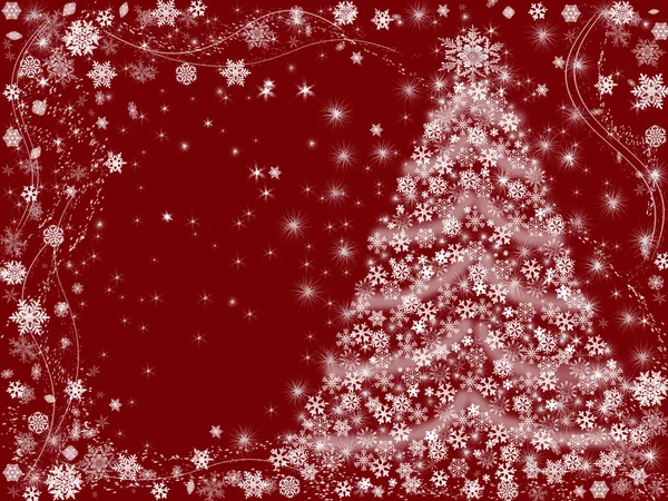 Χριστουγεννιάτικο δέντρο κόκκινο — Φωτογραφία Αρχείου