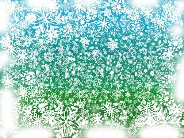 Inverno em verde e azul — Fotografia de Stock