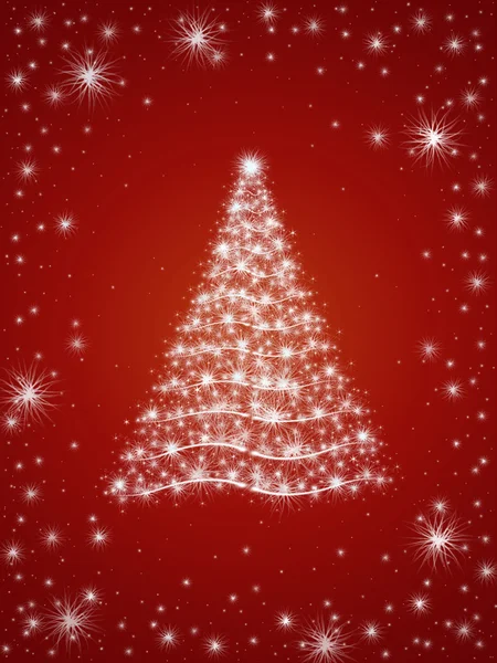 Χριστουγεννιάτικο δέντρο με κόκκινο χρώμα 3 — Φωτογραφία Αρχείου