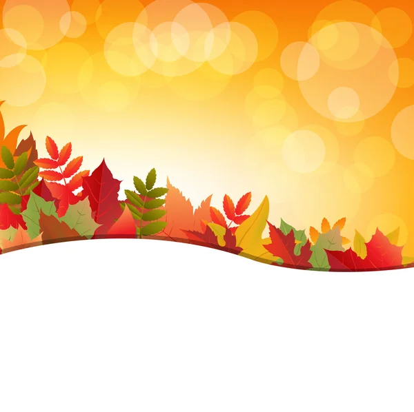Fond d'automne avec des feuilles — Image vectorielle