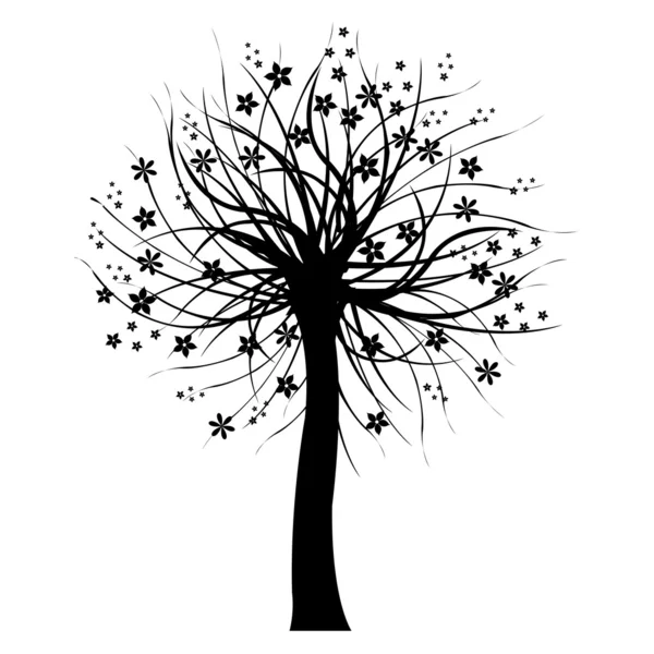 Černý strom — Stockový vektor