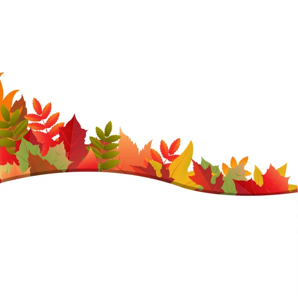 Höstens bakgrund med blad — Stock vektor