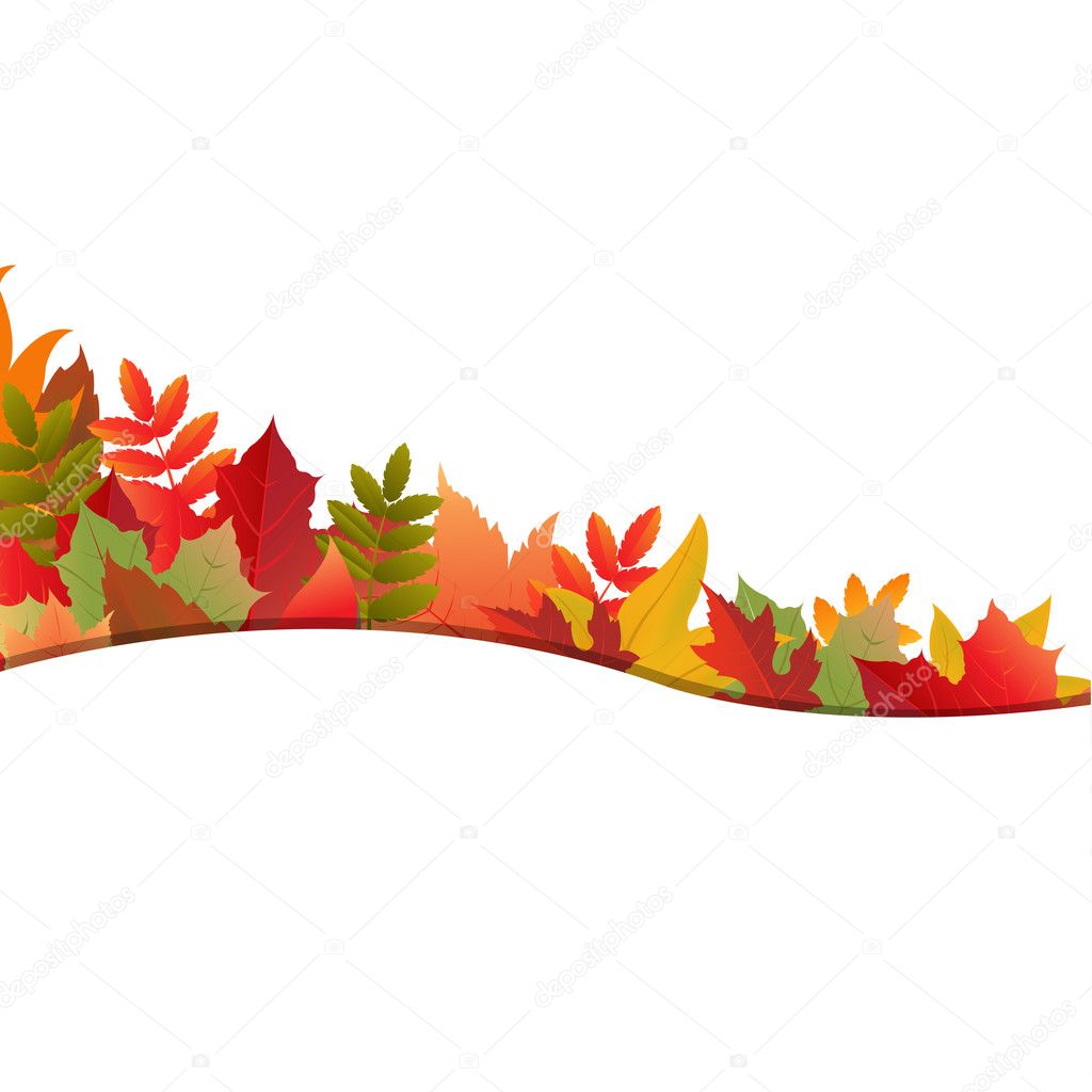 Autumn Background With Leafs