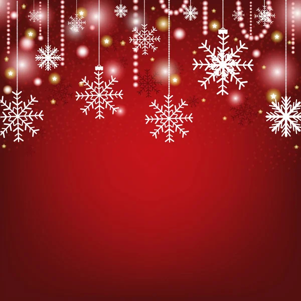 Boże Narodzenie czerwony powitanie karta — Wektor stockowy