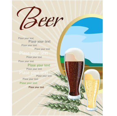 Beer. place for your text. clipart