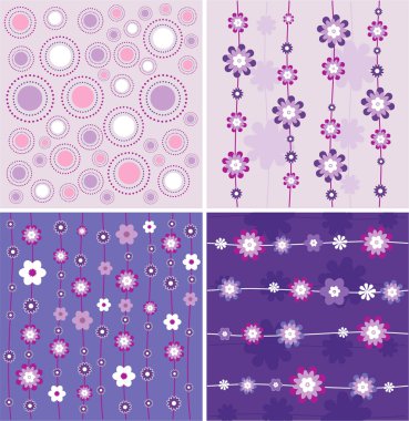 Background vector flowers clipart