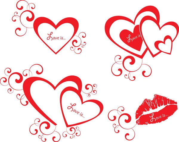 Vector valentine background with heart — Stock Vector