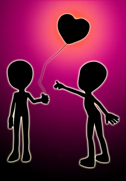 Ich liebe deinen Liebesballon — Stockfoto
