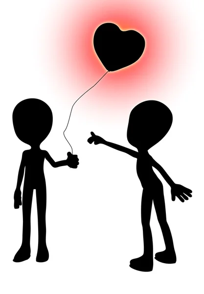 Jag älskar din kärlek ballong — Stockfoto