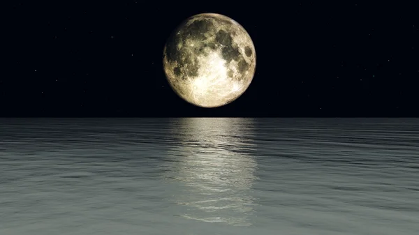 Månen vatten — Stockfoto