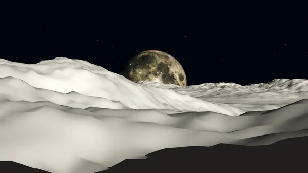 Widok księżyca do księżyca — Zdjęcie stockowe