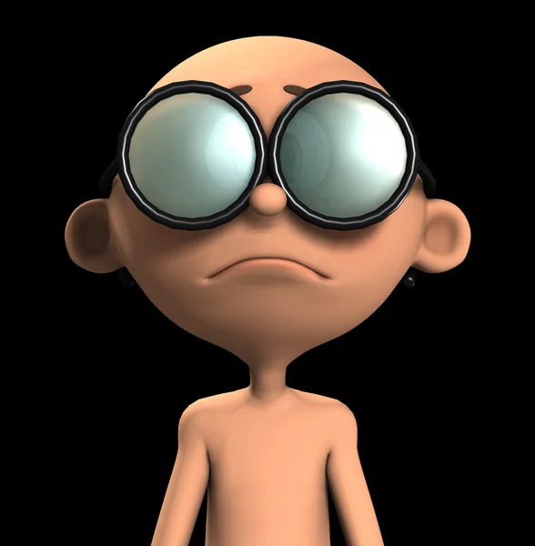 Smutný muž s brýlemi — Stock fotografie