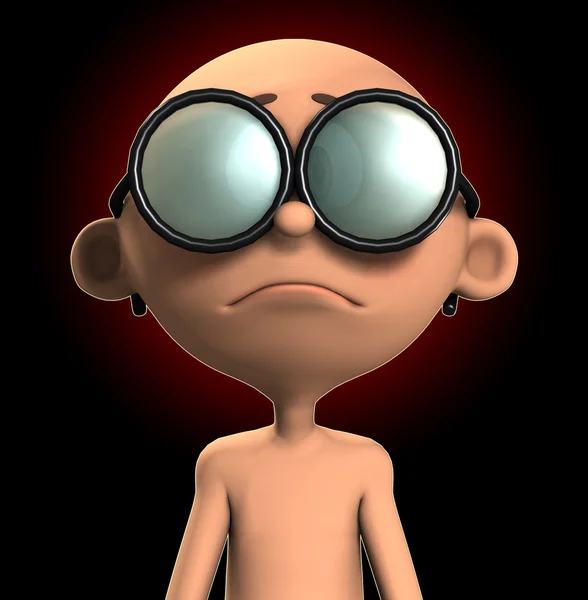 Smutny człowiek w okularach — Zdjęcie stockowe