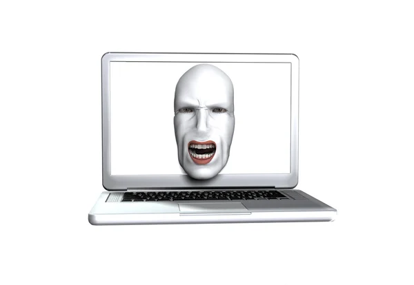 The Screaming Computer — Stock Photo, Image