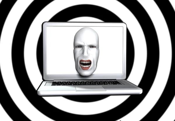 The Screaming Computer — Stock Photo, Image