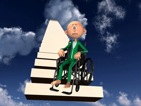 stock image Upset Man In Wheelchair