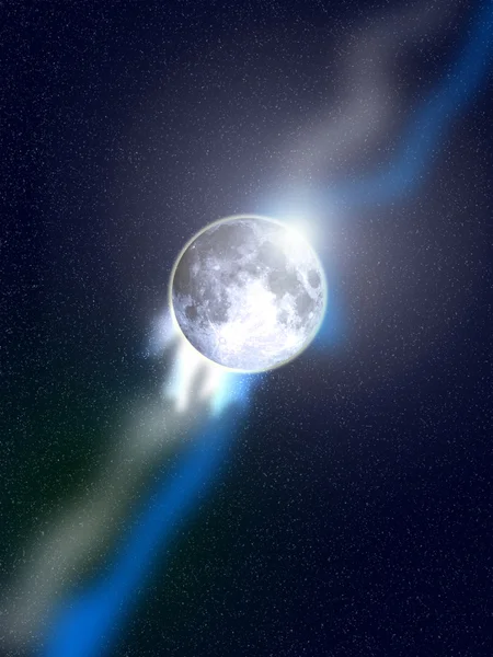 Uzayda moon — Stok fotoğraf