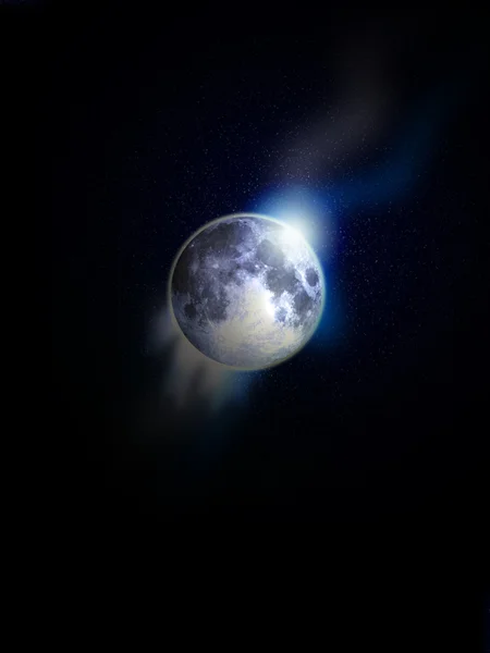 Månen i rymden — Stockfoto