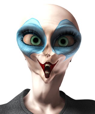 Alien Vampire Clown clipart