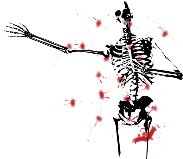 Krwawe szkielet — Zdjęcie stockowe
