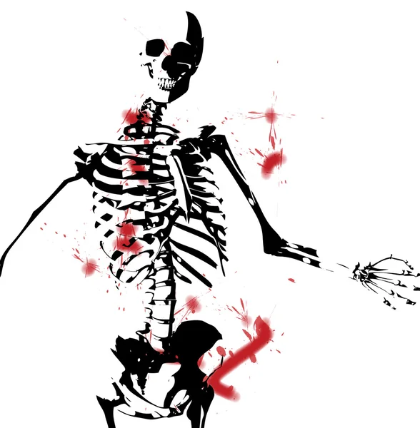 Kanlı iskelet — Stok fotoğraf